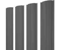 Штакетник Grand Line Полукруглый Slim с покрытием Полиэстер 0,45 мм RAL 7024