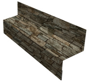 Отлив межэтажный 35 Grand Line с покрытием Print Elite 0,45 мм Fine Stone TwinColor