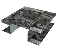 Планка H-образная стыковочная сложная Grand Line с покрытием Print Elite 0,45 мм King Stone TwinColor
