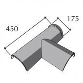 Т – образный полукруглый коньковый элемент Metrotile