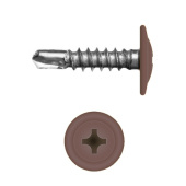 Саморез с прессшайбой по металлу 4,2x16 RAL 8012 (1000 шт)