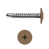 Саморез с прессшайбой по металлу 4,2x25 RAL 8024 (500 шт)