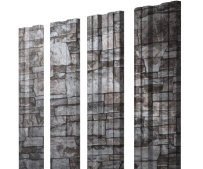 Штакетник Grand Line Twin с покрытием Print Elite 0,45 мм Fine Stone TwinColor