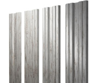 Штакетник Grand Line Twin с покрытием Print Elite 0,45 мм Snow Wood TwinColor