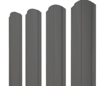 Штакетник фигурный Grand Line Полукруглый Slim с покрытием Полиэстер двусторонний 0,4 мм RAL 7024