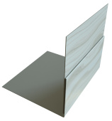 Планка приёмная оконная Grand Line с покрытием Print Elite 0,45 мм White Wood TwinColor
