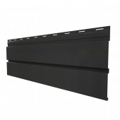 Металлический сайдинг Grand Line Квадро брус RAL 7024 с покрытием Drap 0.45 мм