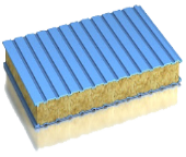 Сэндвич-панель стеновая минплита металл 0,5/0,5мм толщина 150мм