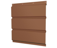 Металлический софит без перфорации Grand Line с покрытием Satin Matt 0,5 мм RAL 8004