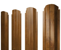 Штакетник фигурный Grand Line П-образный B с покрытием Print Elite 0,45 мм Golden Wood
