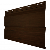 Металлический сайдинг Grand Line Корабельная доска XL Choco Wood с покрытием Colority Print 0.45 мм