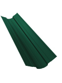 Фигурная планка верхней ендовы 100x100 Grand Line с покрытием Drap 0,45 мм RAL 6005