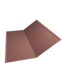 Планка нижней ендовы 300x300 Grand Line с покрытием Satin 0,5 мм RAL 3009