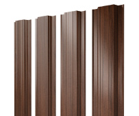 Штакетник Grand Line Прямоугольный с покрытием Print Elite 0,45 мм Choco Wood TwinColor