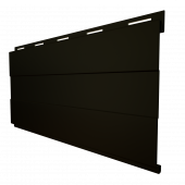 Металлический сайдинг с плёнкой Grand Line Вертикаль Prof RAL 9005 с покрытием Стальной бархат 0.5 мм