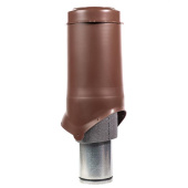 Вентиляционный выход Krovent Pipe-VT 125is диаметром 125/ИЗ/500 мм Коричневый
