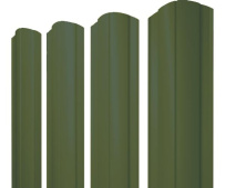 Штакетник фигурный Grand Line Круглый с покрытием Полиэстер двусторонний 0,45 мм RAL 6005