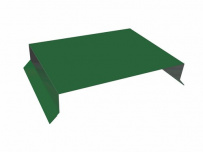 Парапетная крышка прямая 390 мм с покрытием GreenCoat Pural 0.5 мм