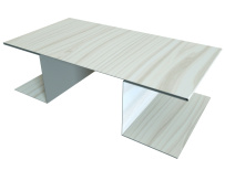 Планка H-образная Блок-Хаус new Grand Line с покрытием Print Elite 0,45 мм White Wood TwinColor