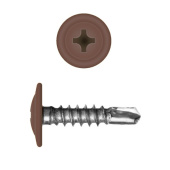 Саморез с прессшайбой по металлу 4,2x19 RAL 8016 (1000 шт)