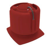 Основание для шахты Krovent Base-VT 270x270 мм с колпаком Hupcap Moto 190/125 Красный