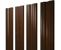 Штакетник Grand Line Twin с покрытием Print Elite 0,45 мм Choco Wood TwinColor