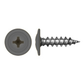 Саморез с прессшайбой по дереву 4,2x19 RAL 7043 (1000 шт)