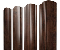 Штакетник фигурный Grand Line Круглый с покрытием Print Premium 0,45 мм Cherry Wood