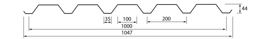 профнастил С44-1000 чертеж профнастил С44-1000 чертеж