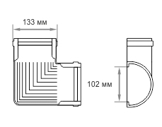 универсальный угол 90 водосток винилон