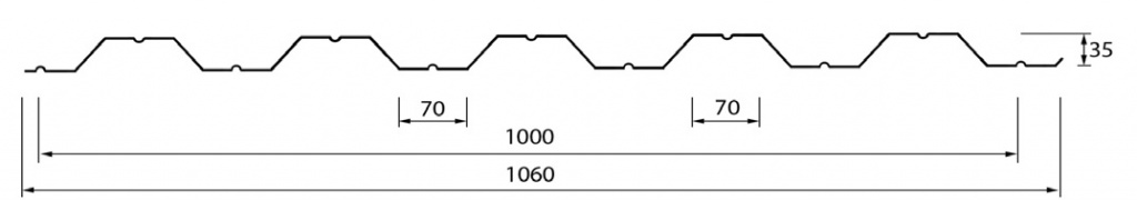 чертеж профиля нс35-1000 чертеж профиля нс35-1000