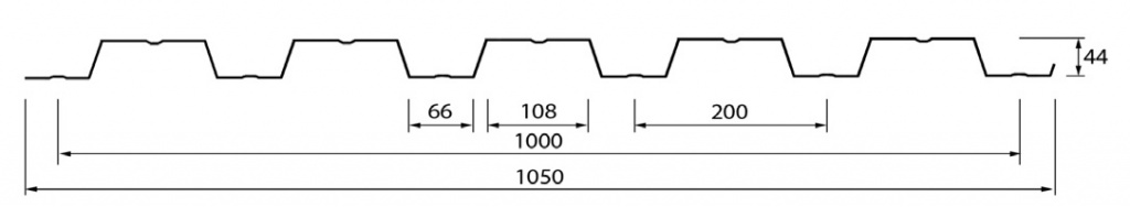 С44 профлист чертеж