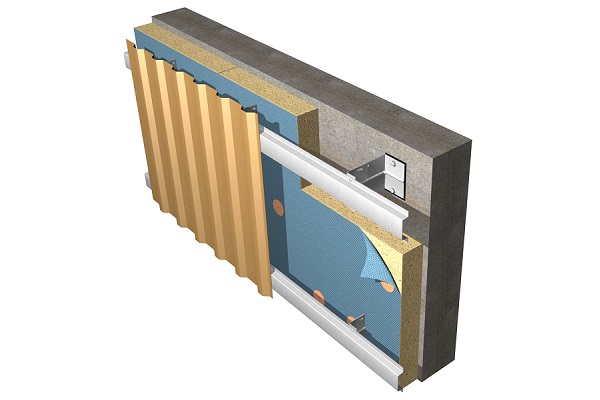 Вентилируемый фасад из профилированного листа