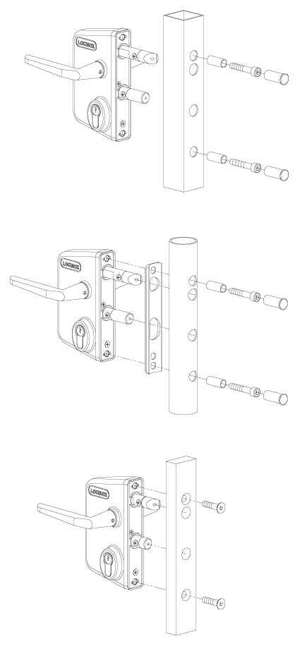 схема монтажа замка Locinox LAKQ U2