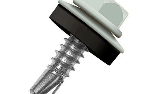 Кровельный саморез по металлу Daxmer 4,8x19 RAL 9006 (250 шт) сверло №2