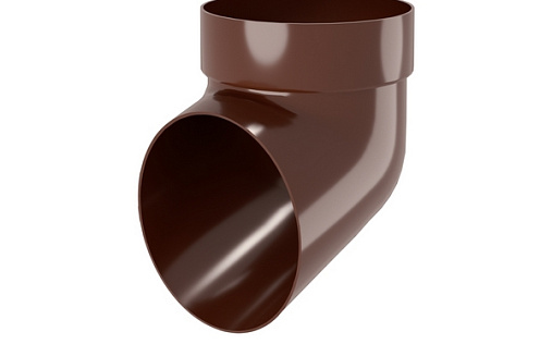 Колено круглой трубы ПВХ сливное Grand Line Классика RAL 8017