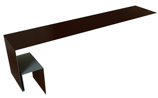 Планка околооконная сложная 200x50x18 (j-фаска) Grand Line с покрытием Velur X 0,5 мм RAL 8017