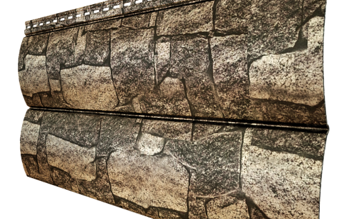 Металлический сайдинг Grand Line БлокХаус New King Stone с покрытием Colority Print 0.45 мм