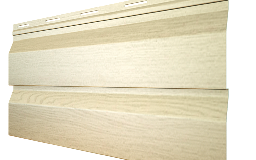 Металлический сайдинг Металл Профиль Беленый дуб с покрытием Ecosteel матовый 0.5 мм