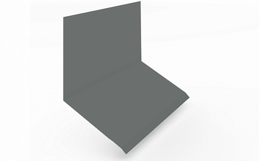 Планка верхнего примыкания к стене фальц 150x130x20 Grand Line с покрытием Полиэстер 0,45 мм RAL 7005