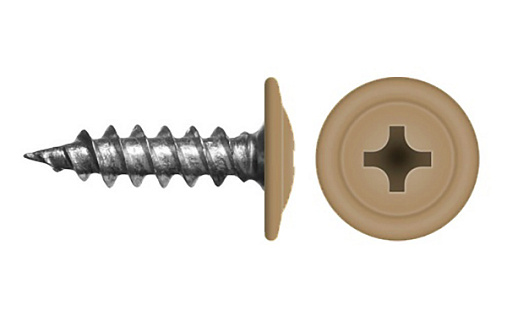 Саморез с прессшайбой по дереву 4,2x16 RAL 8001 (1000 шт)