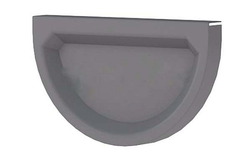 Заглушка для желоба 185 мм RAL 7004