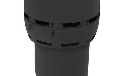 Вентиляционный выход Vilpe Flow диаметром 160/ИЗ/700 мм Чёрный