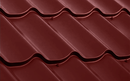Металлочерепица Классик RAL 3011 с покрытием Satin 0.5 мм