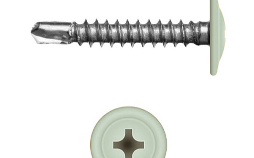 Саморез с прессшайбой по металлу 4,2x25 RAL 9016 (500 шт)