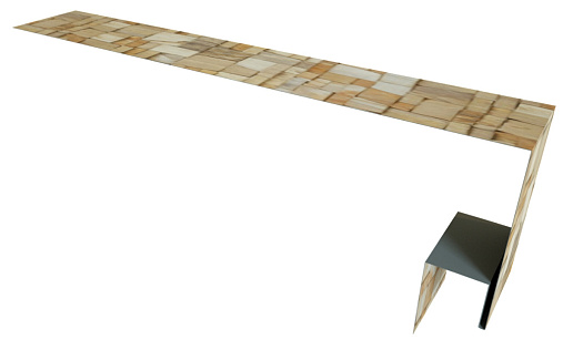 Планка околооконная сложная (Блок-хаус, Экобрус) 250x75x25 Grand Line с покрытием Print Elite 0,45 мм Sand Stone TwinColor