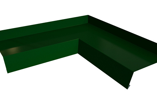 Угол отлива 100 внутренний Grand Line с покрытием Полиэстер 0,45 мм RAL 6005