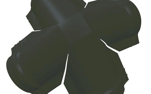 Четверник малого полукруглого конька Grand Line с покрытием Satin Matt 0,5 мм RAL 7016