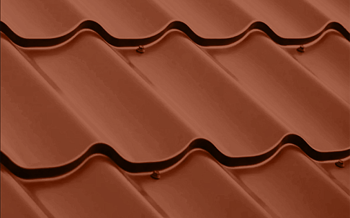 Металлочерепица Классик RAL 8004 с покрытием Satin Matt 0.5 мм