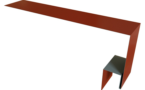 Планка околооконная сложная (Блок-хаус, Экобрус) 200x75x25 Grand Line с покрытием Satin 0,5 мм RAL 8004